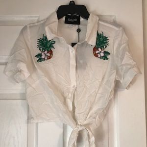 Collectif Sunday Sing-Along Button-Up Top 🍍